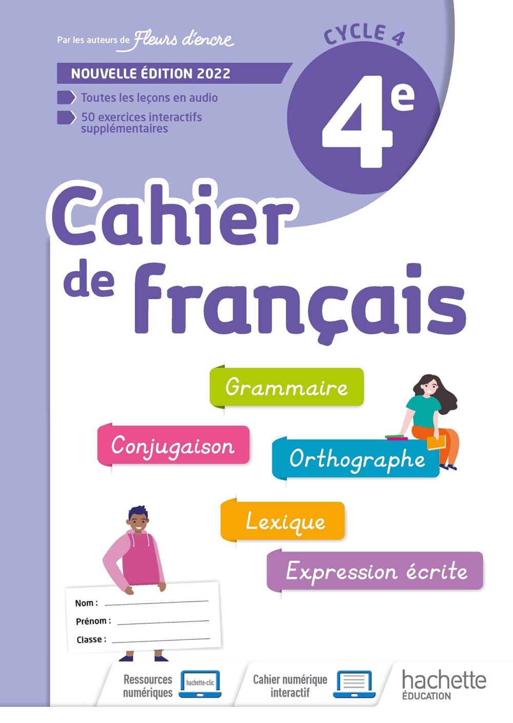Fleurs d'encre français; 4e - Cahier – Image 1